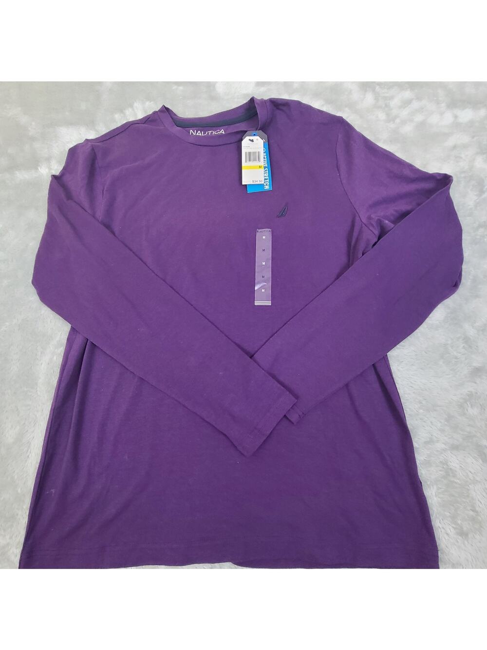 Nautica Men's Active Stretch Tee Shirt Size Medium Purple New w Tags
